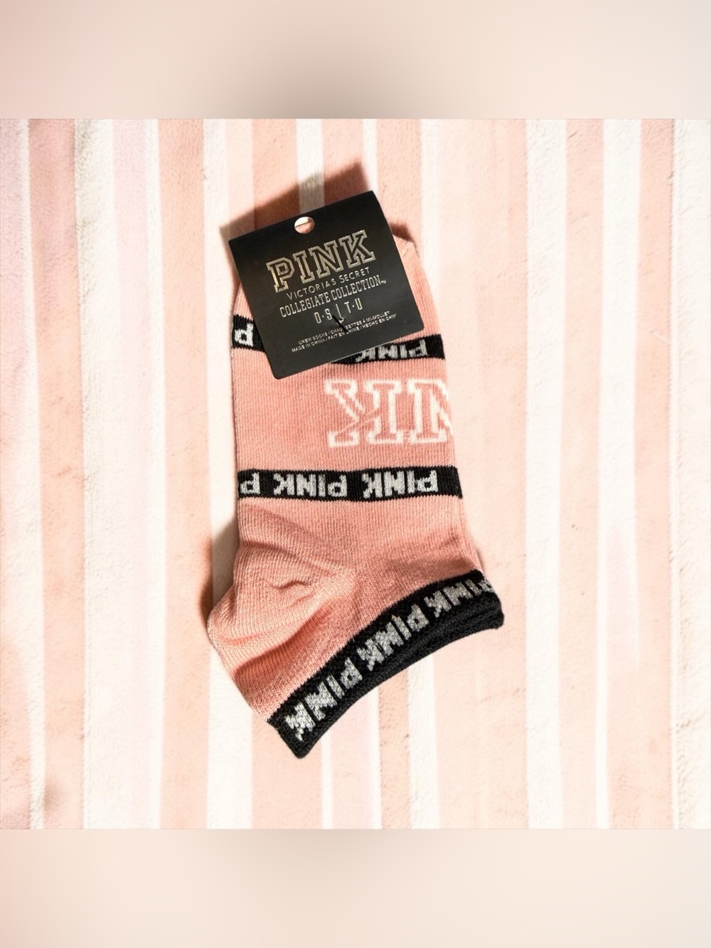 🏷️‼️5/$25🏷️‼️🩷PINK Victoria's Secret🩷Pink Low-Cut Ankle Socks/NWT